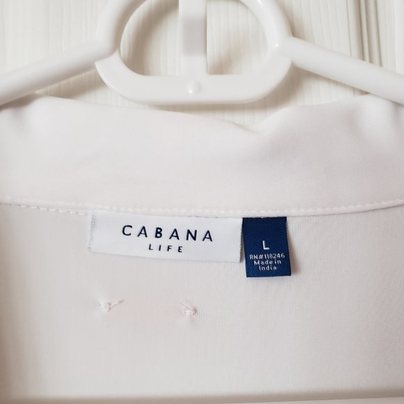 Cabana Life White Relaxed UPF 50+ Shirt Dress Cover-up - NWOT - Picture 4 of 7